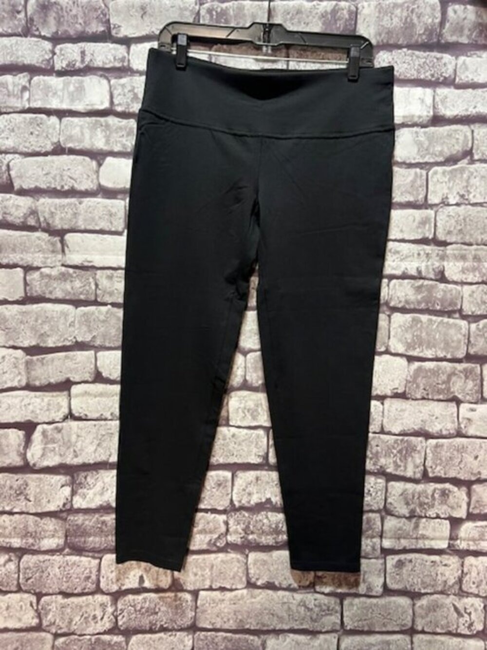 Roz & Ali Black Pull On Leggings Size XL